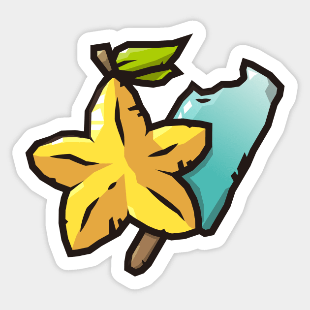 Paopu Fruit and Sea Salt Icecream- Kingdom Hearts Sticker by Pajamamas